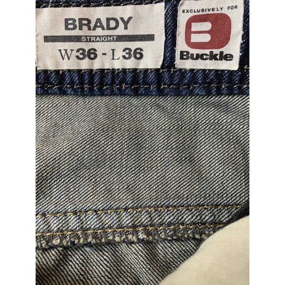 Buffalo X Buckle David Bitton Mens Jeans W36 L36 Tall Straight Brady RT10537 - Picture 4 of 10